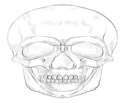 Printable human skull by Lena London coloring pages