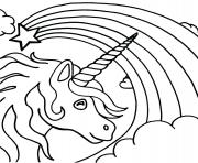 Printable unicorn rainbow teenagers coloring pages