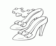 Printable pretty shoes coloring pages