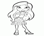 Printable bratz young lady coloring pages