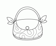 Printable fashion bag young woman coloring pages