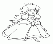 Printable princess supermario young lady coloring pages