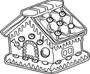 Printable gingerbread House of Bread coloring pages