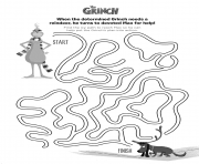Printable The Grinch Maze Grinch and Max coloring pages