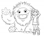 Printable Yi and Everest Yeti coloring pages