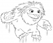 Abominable Yeti Jumping Coloring page Printable