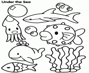 Printable Under the Sea Creatures coloring pages