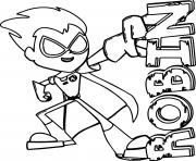 Printable robin teen titans go TTG coloring pages