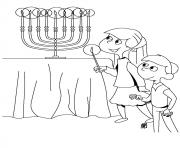 Printable Hanukkah Kids coloring pages