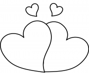 Printable hearts couple coloring pages