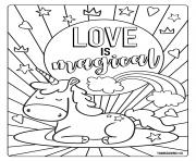 Printable love is magical coloring pages