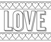 Printable Love happy for adults valentine coloring pages