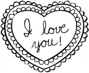 Printable Valentines Day I Love You coloring pages