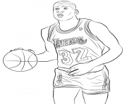 Printable magic johnson coloring pages
