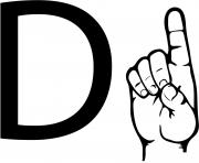 asl sign language letter d