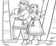 Printable Frozen 2 New Characters Honeymaren and Ryder coloring pages