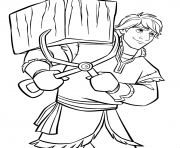 Printable Kristoff from Disney Frozen 2 to Color  coloring pages
