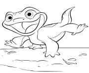 Printable Lizard Bruni from Frozen 2 coloring pages