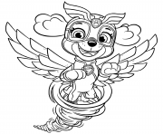 Printable Mighty Pups Skye in Tornado coloring pages