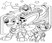 Printable Print PAW Patrol Mighty Pups coloring pages