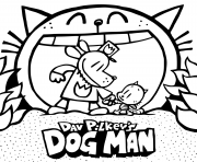 Dog Man Lords of The Fleas Coloring Page