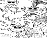 Printable Trolls World Tour coloring pages