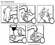 Printable how to wash my hands worksheet for kids coloring pages