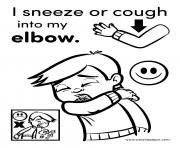I sneeze or cough into my elbow 1