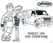 Printable Onward Barley Ian and Guinevere coloring pages