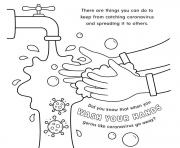 Printable wash your hands germs like coronavirus coloring pages