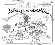 Printable Super Trolls 2 World Tour coloring pages