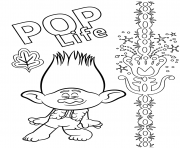 Printable Branch from Trolls 2 coloring pages