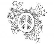 Printable Simple and Attractive Peace Sign coloring pages
