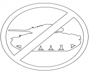 Printable no tank sign coloring pages