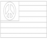 Printable us peace flag coloring pages