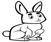 Printable cute baby rabbit coloring pages