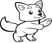 Printable cute baby wolf coloring pages