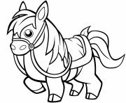 Printable funny horse coloring pages