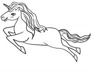 Printable Beautiful White Unicorn a4 coloring pages