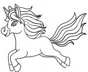 Printable Cartoon Rainbow Unicorn a4 coloring pages