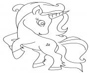 Printable Cute Pony Unicorn Girls coloring pages