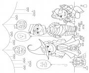 Printable halloween witch mummy pirate coloring pages