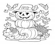 thanksgiving scarecrow pumpkin cornucopia harvest