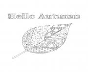 fall hello autumn leaf doodle for adults
