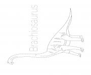 Printable dinosaur brachiosaurus tracing picture coloring pages