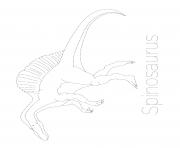 Printable dinosaur spinosaurus tracing picture coloring pages