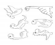 Printable dinosaur 6 cute dinos for preschoolers 4 coloring pages