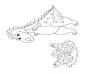 Printable dinosaur cute eggs hatching with mother dinosaur coloring pages