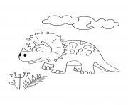 dinosaur cute triceratops for preschoolers