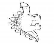 Printable dinosaur cartoon stegosaurus coloring pages